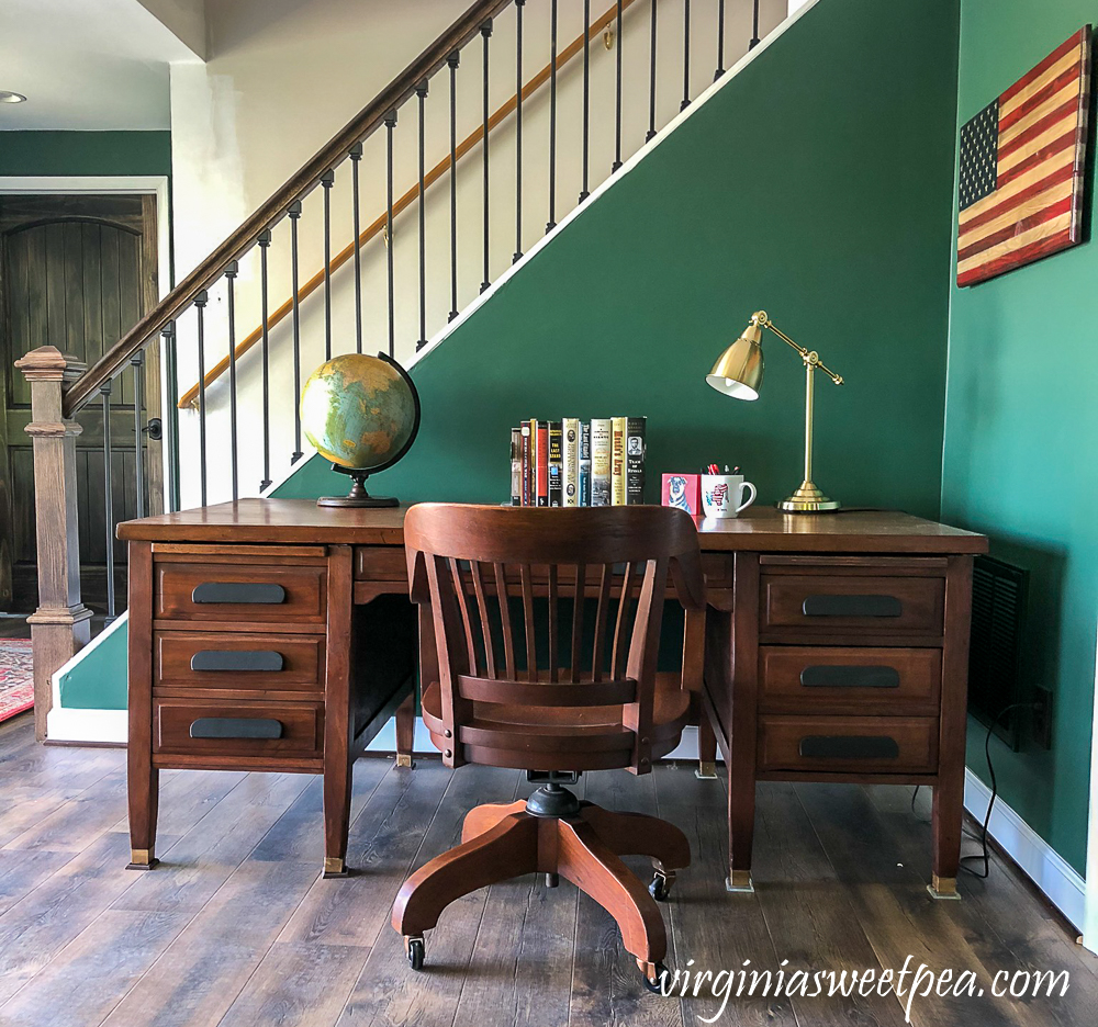 Vintage Office Desk in a Family Room