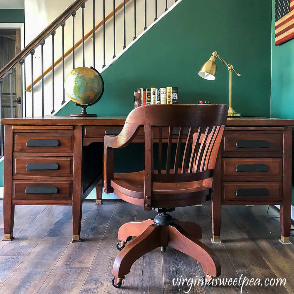 Vintage Office Desk in a Family Room