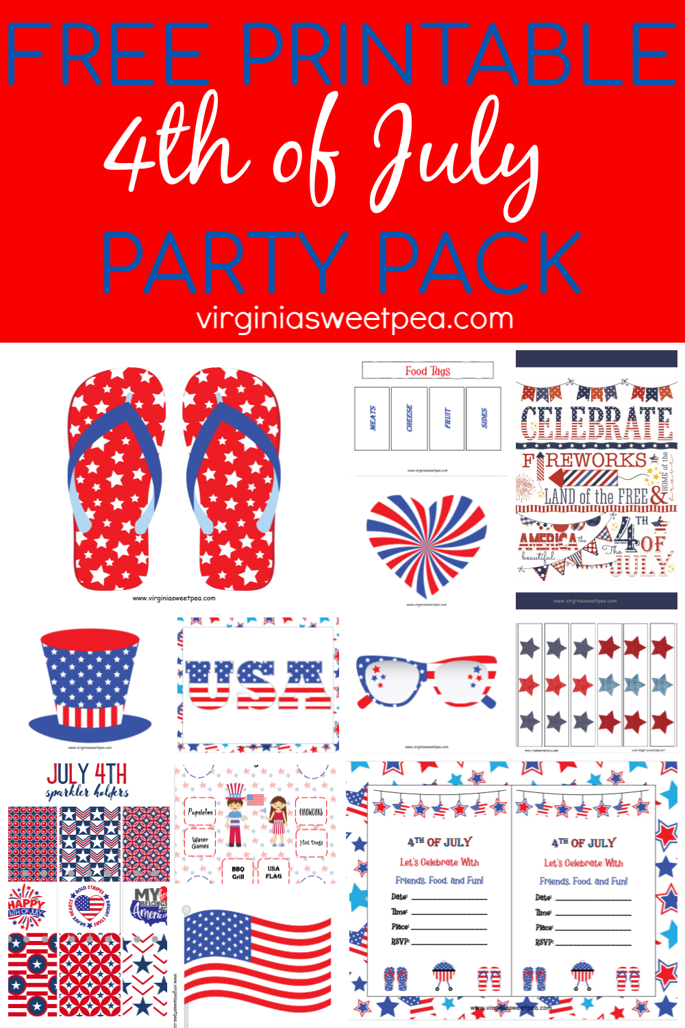 Free Printable 4th of July Party Pack