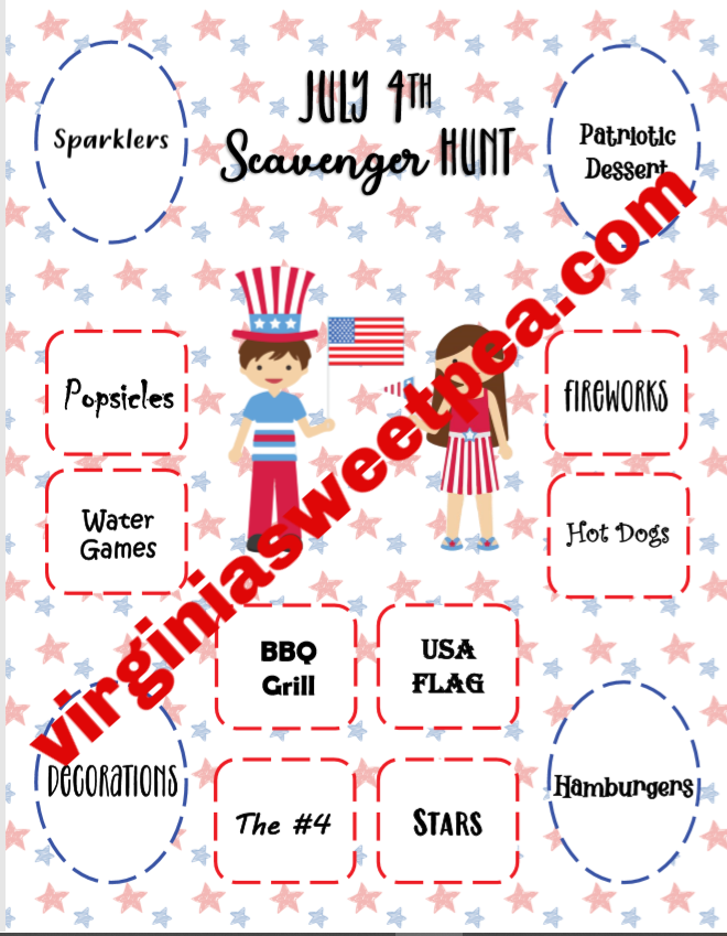 Free Printable 4th of July Scavenger Hunt