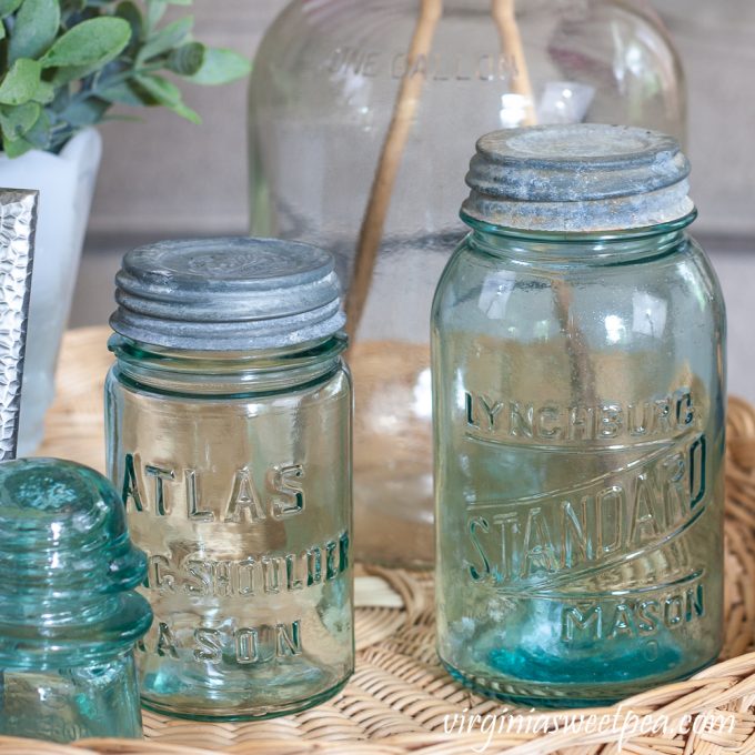 Vintage Atlas Mason Jar and Lynchburg Standard Mason Jar