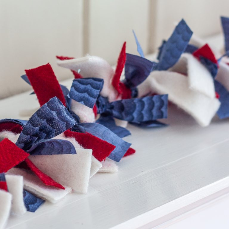 DIY Patriotic Rag Garland