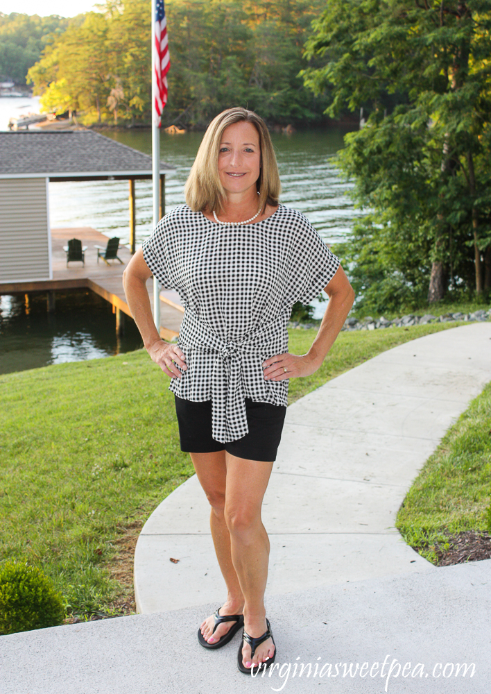 Stitch Fix West Kei Julianna Cuffed Sleeve Tie Front Blouse