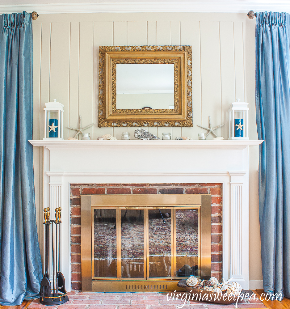 Coastal Themed Summer Mantel