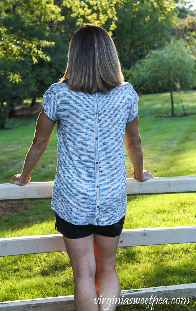 Stitch Fix Review for August 2020 - Market & Spruce Bravyan Button Back Detail Knit Top