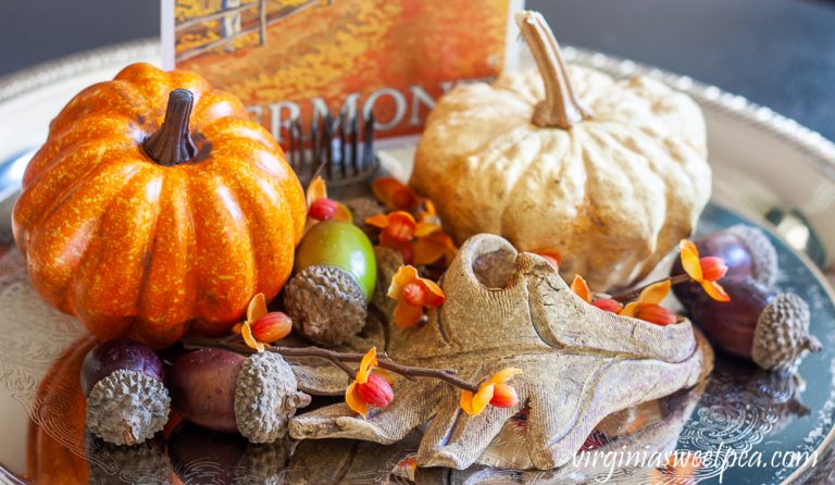 Fall Decorating Ideas for a Cloche - Sweet Pea