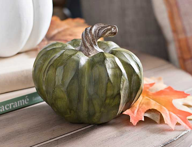 Twisted Stem Green Pumpkin