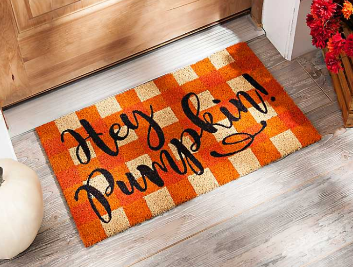 Hey Pumpkin Door Mat