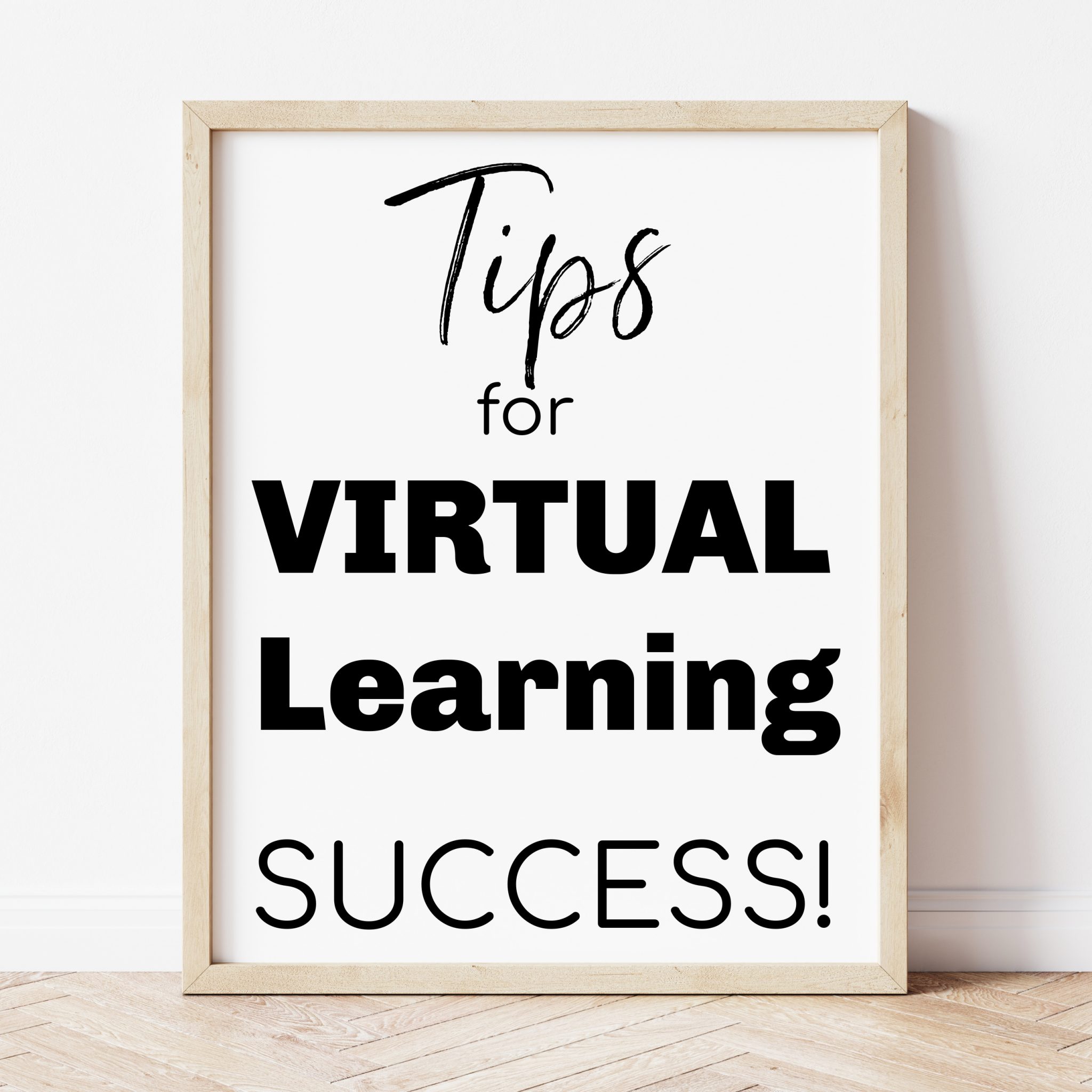 Tips for Virtual Learning Success + Free Printables!