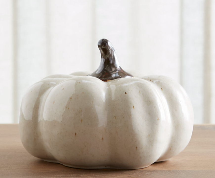 White Ceramic Pumpkin