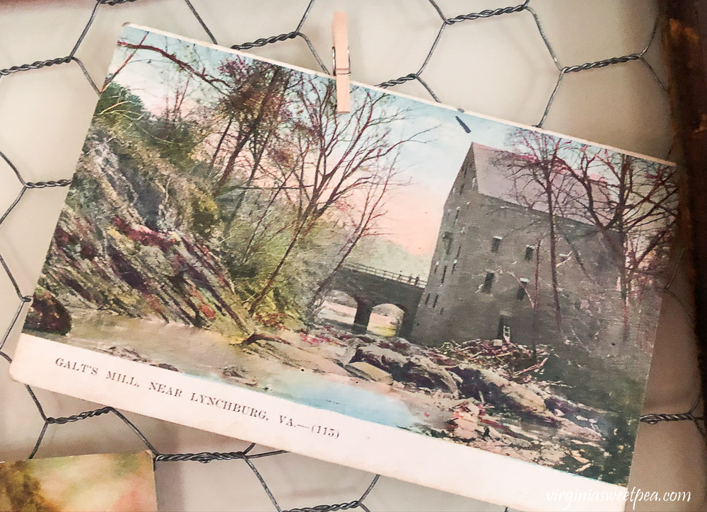 Early 1900s postcard near Galt's Mill in Lynchburg, VA