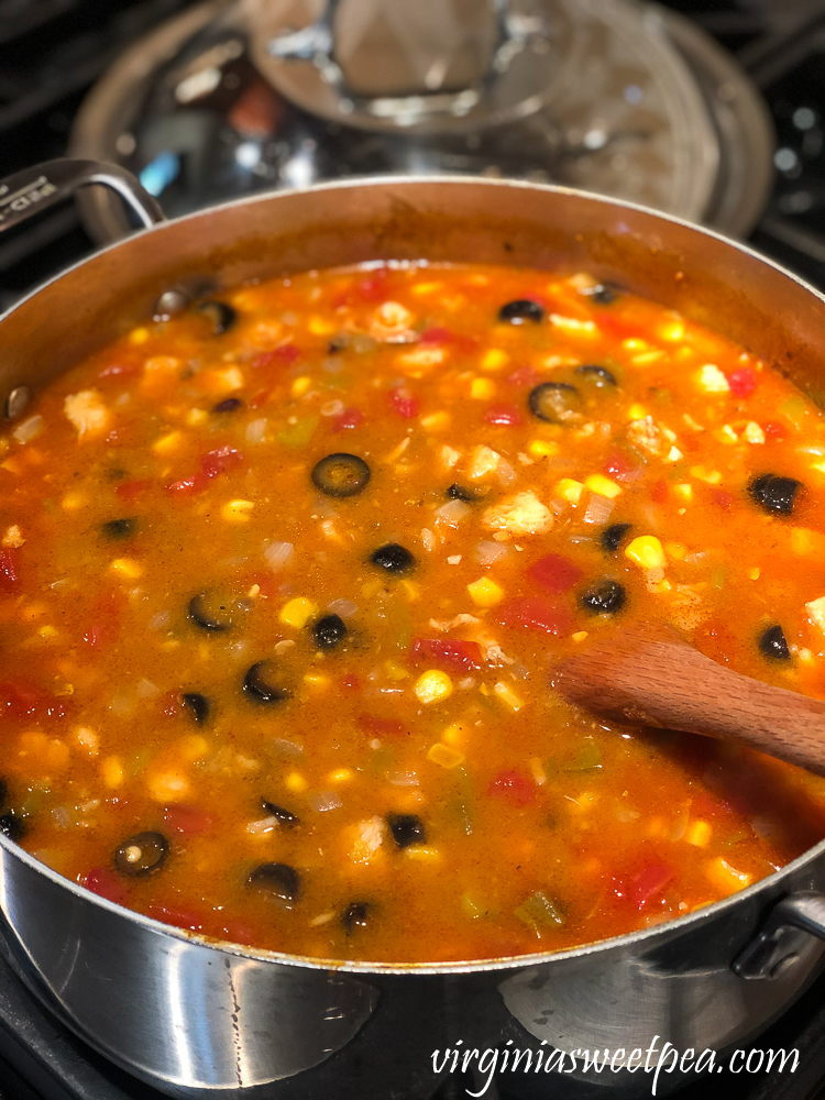 Fiesta Chowder in an All-Clad pot on the stove