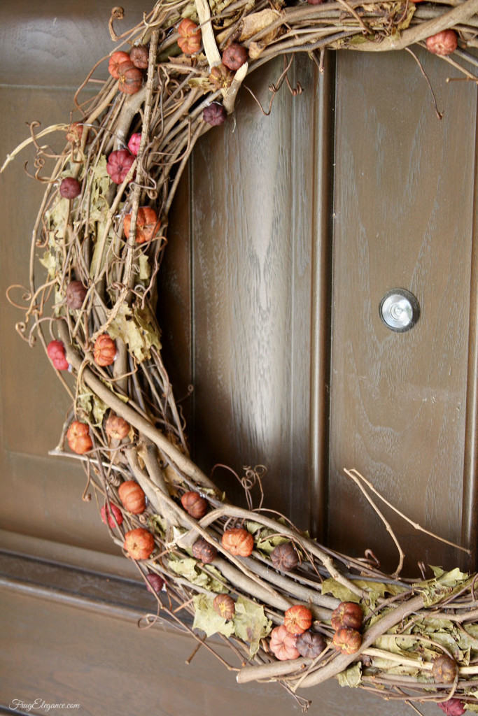 Fall wreath with natural looking small berries