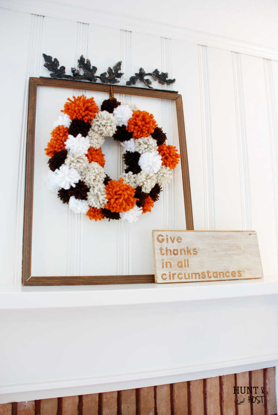 Pom Pom Fall Wreath