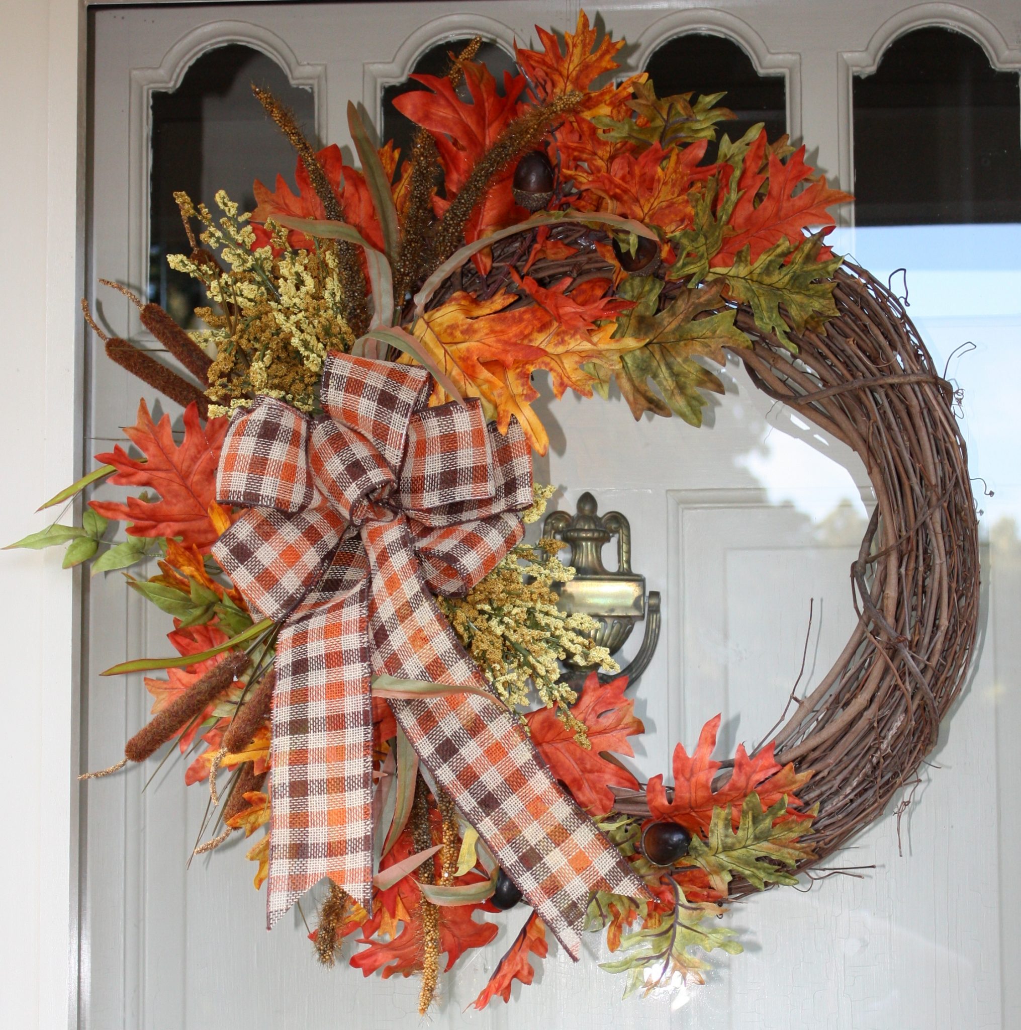 Traditional style fall wreath