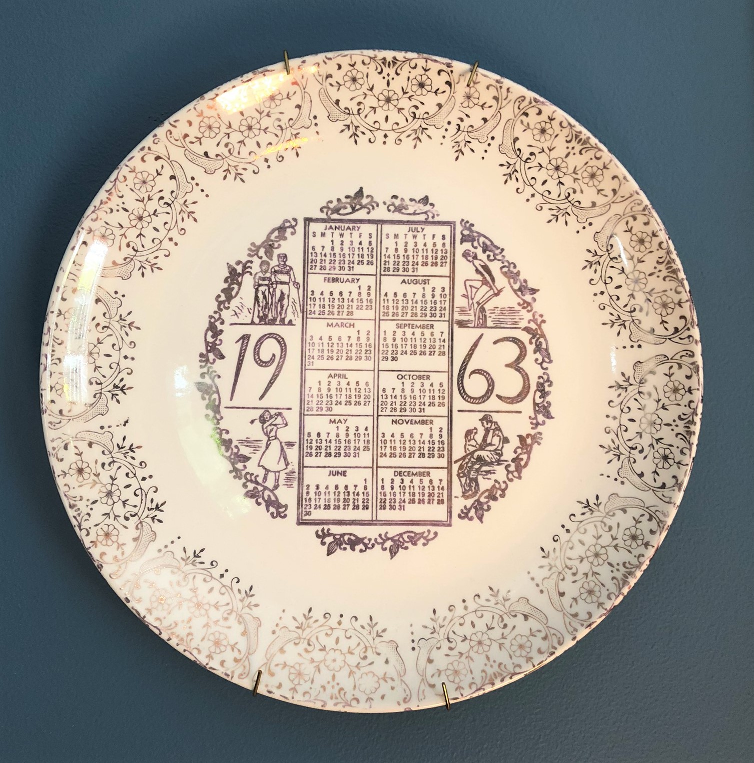 1963 Calendar Plate