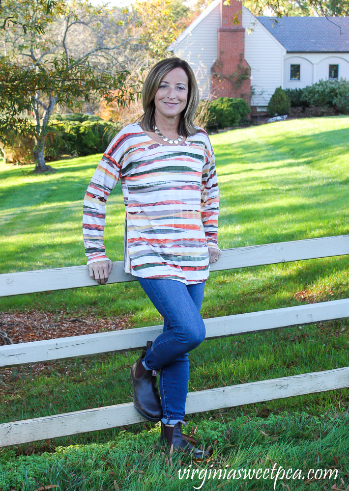 Fashom Twenty Second Chrissy Long Sleeve Stripe Top