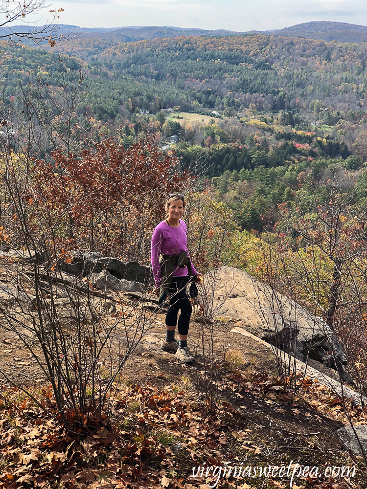 Fall foliage in Woodstock, VT seen from the summit of Mt. Tom