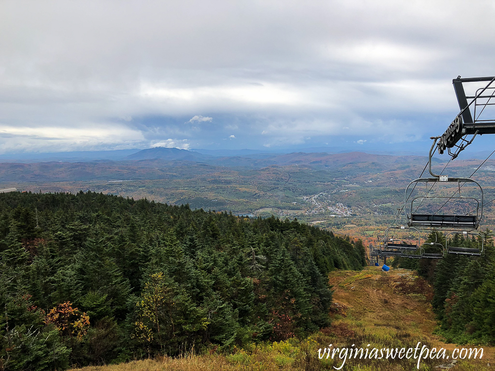 Fall foliage at the top of Okemo Mountain