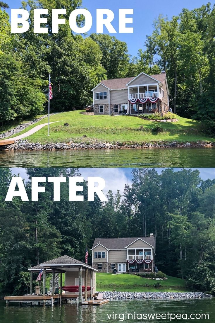 Lake House Before and After Lake View