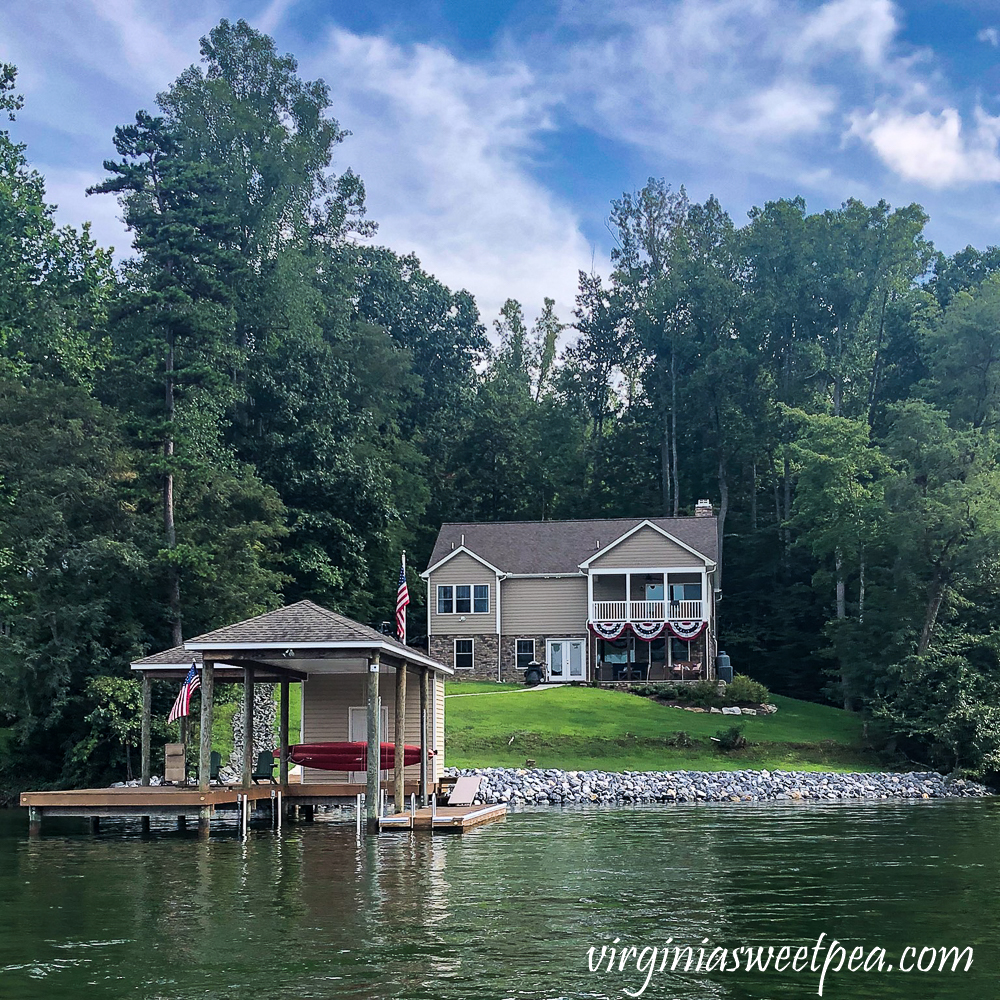 Riprap shoreline at Smith Mountain Lake, VA