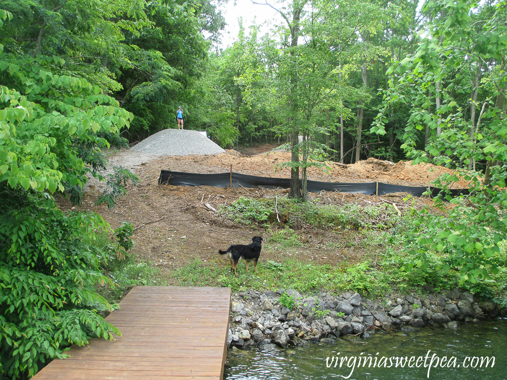 Digging foundation for home at Smith Mountain Lake