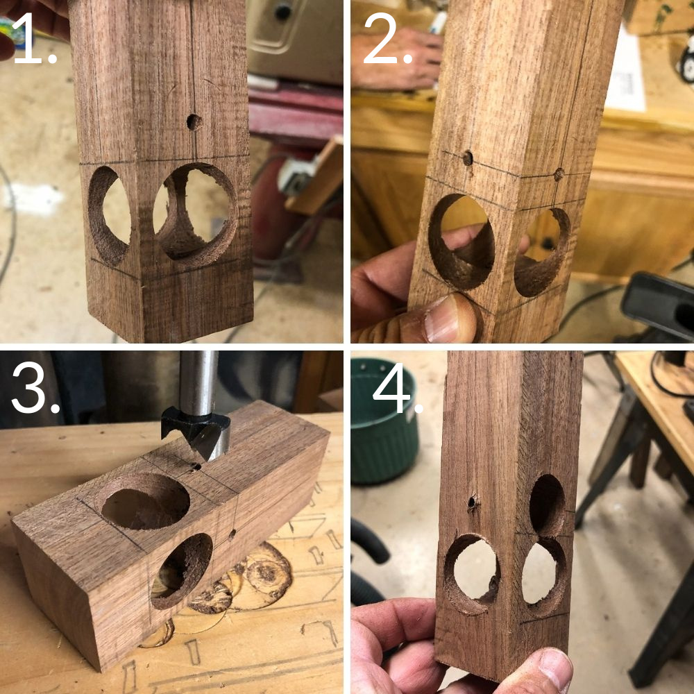 Steps to make a snowman DIY wooden candle holder