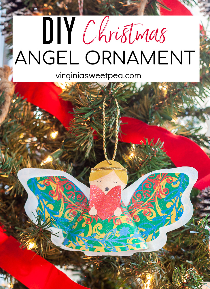 Angel ornament crafted from a free printable