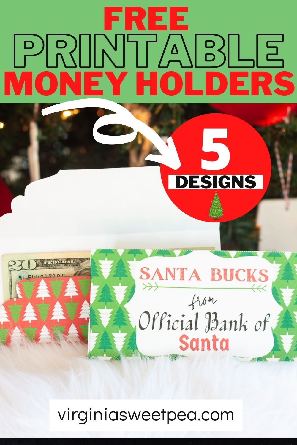 Free Printable Christmas Money Holders Sweet Pea