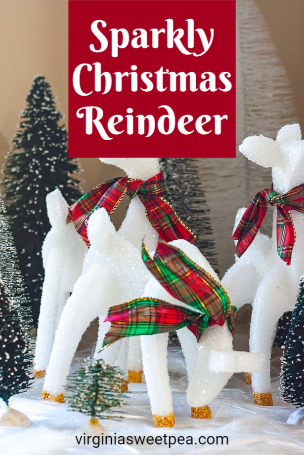 Reindeer crafted from styrofoam sheets