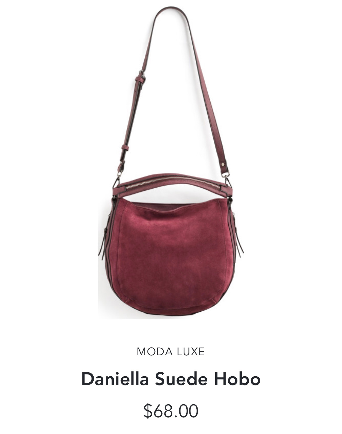 Stitch Fix Moda Luxe Daniella Suede Hobo