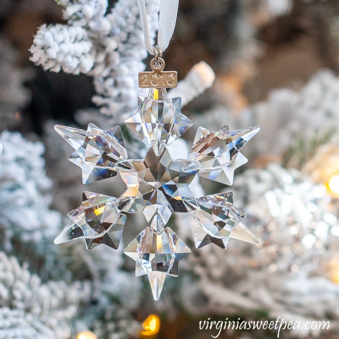 Winter Wonderland Christmas Tree with Swarovski Snowflake Ornaments
