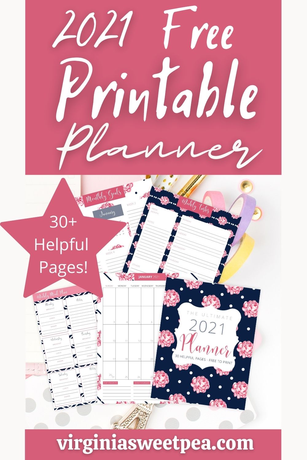 2021 Free Printable Planner - 30+ pages