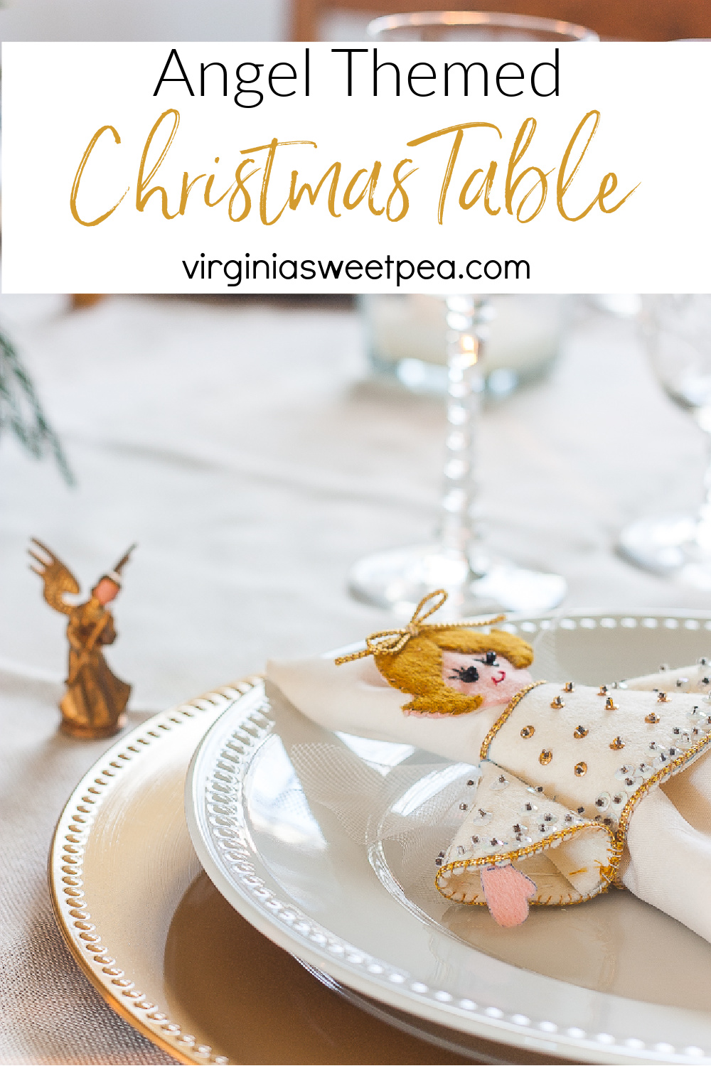 Angel Themed Christmas Table