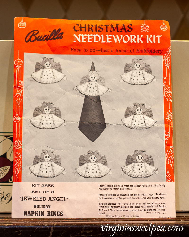 Bucilla Christmas Needlework Kit Set of 8 Jeweled Angel Holiday Napkin Rings