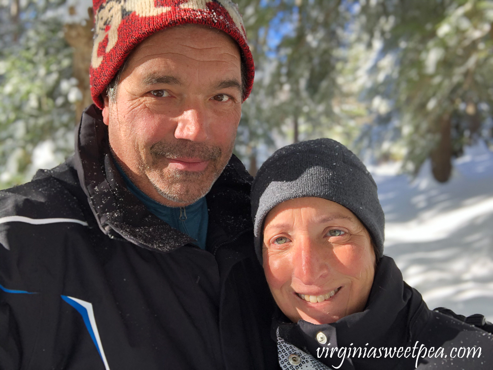 Hiking in the snow on Mt. Tom