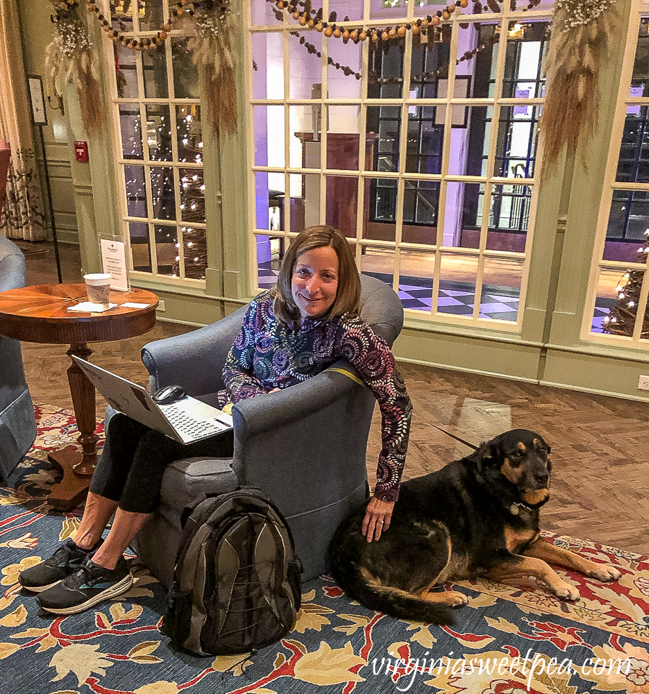 Relaxing in the Lobby of the Woodstock Inn in Woodstock, Vermont