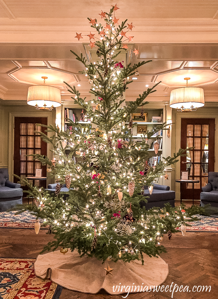 Christmas tree in the Woodstock Inn, Woodstock, Vermont