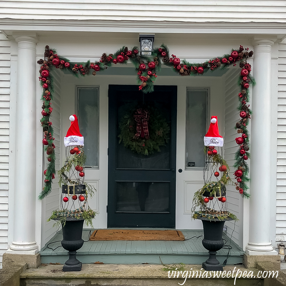 Christmas decorations in the town of Woodstock, Vermont