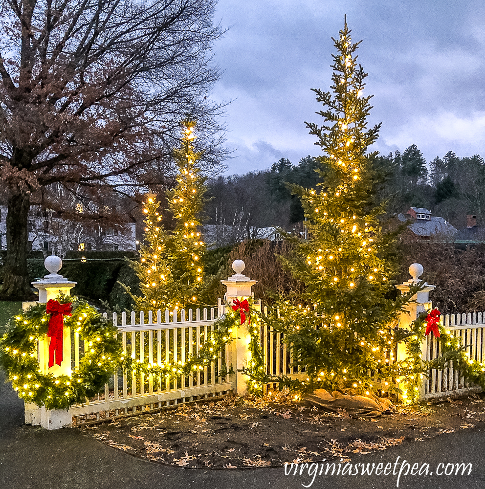 Christmas 2020 Outdoor Decorations at the Woodstock Inn in Woodstock, Vermont