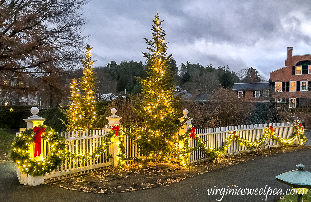 Christmas 2020 Outdoor Decorations at the Woodstock Inn in Woodstock, Vermont