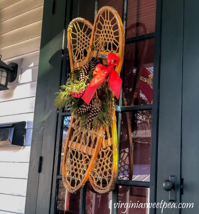 Christmas decorations in the town of Woodstock, Vermont