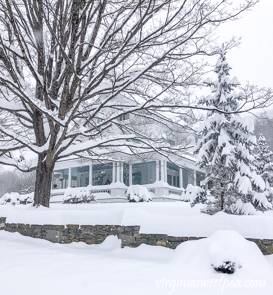 Woodstock, Vermont in the snow