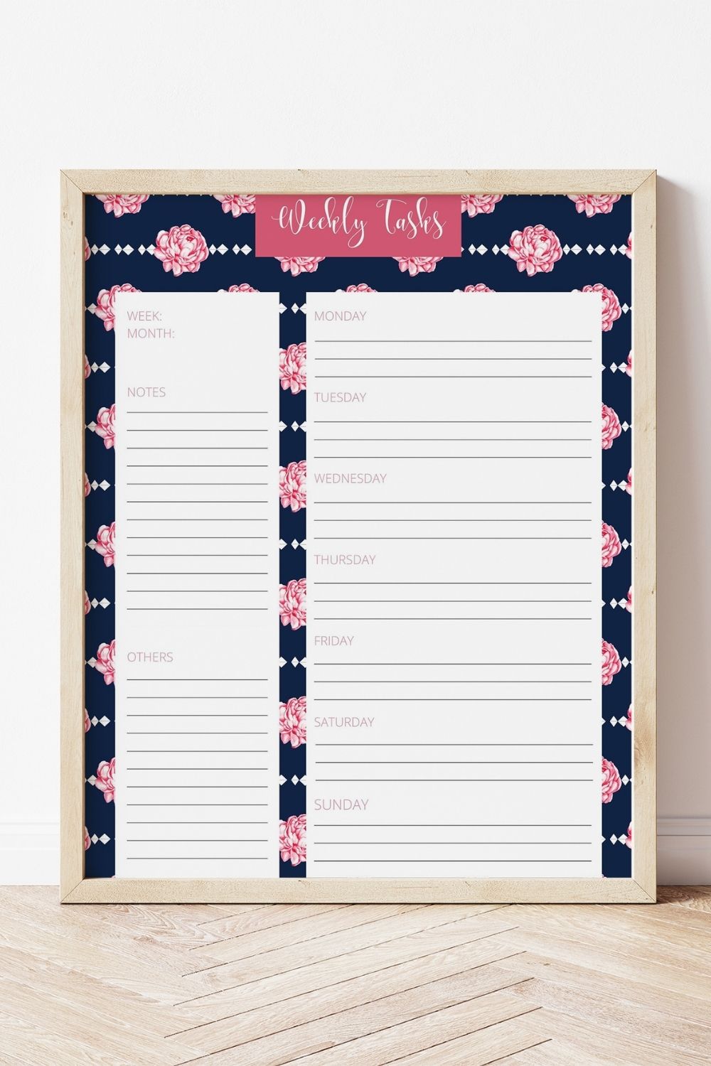 Free Printable Weekly Tasks Page