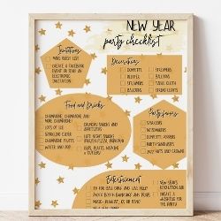 3 Free Printables for New Year’s Eve & the New Year + Vintage New Year’s