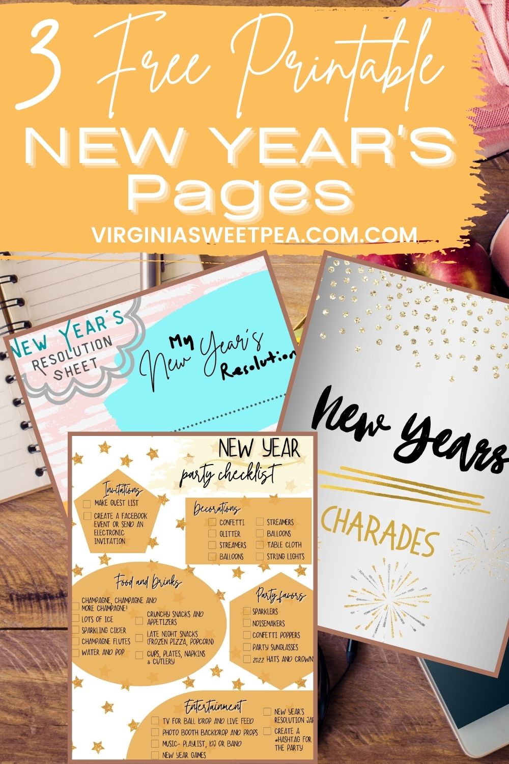 Free Printable New Year's Pages