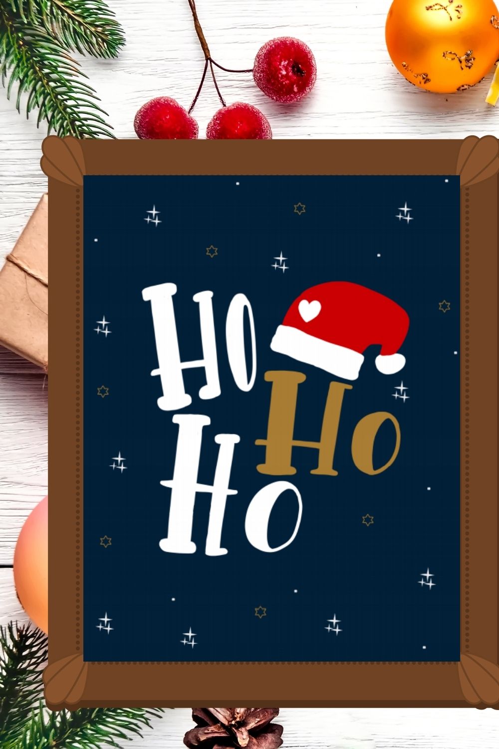 Ho Ho Ho Free Printable Christmas Wall Art