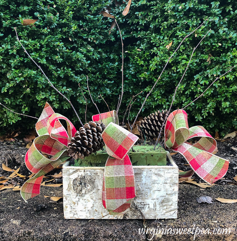 Deconstructed Christmas arrangement from the florist