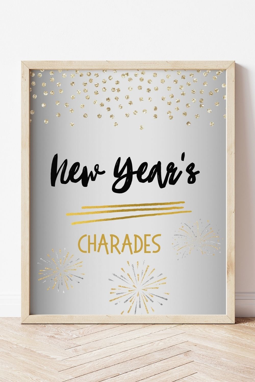 Free Printable New Year's Charade Game Cards