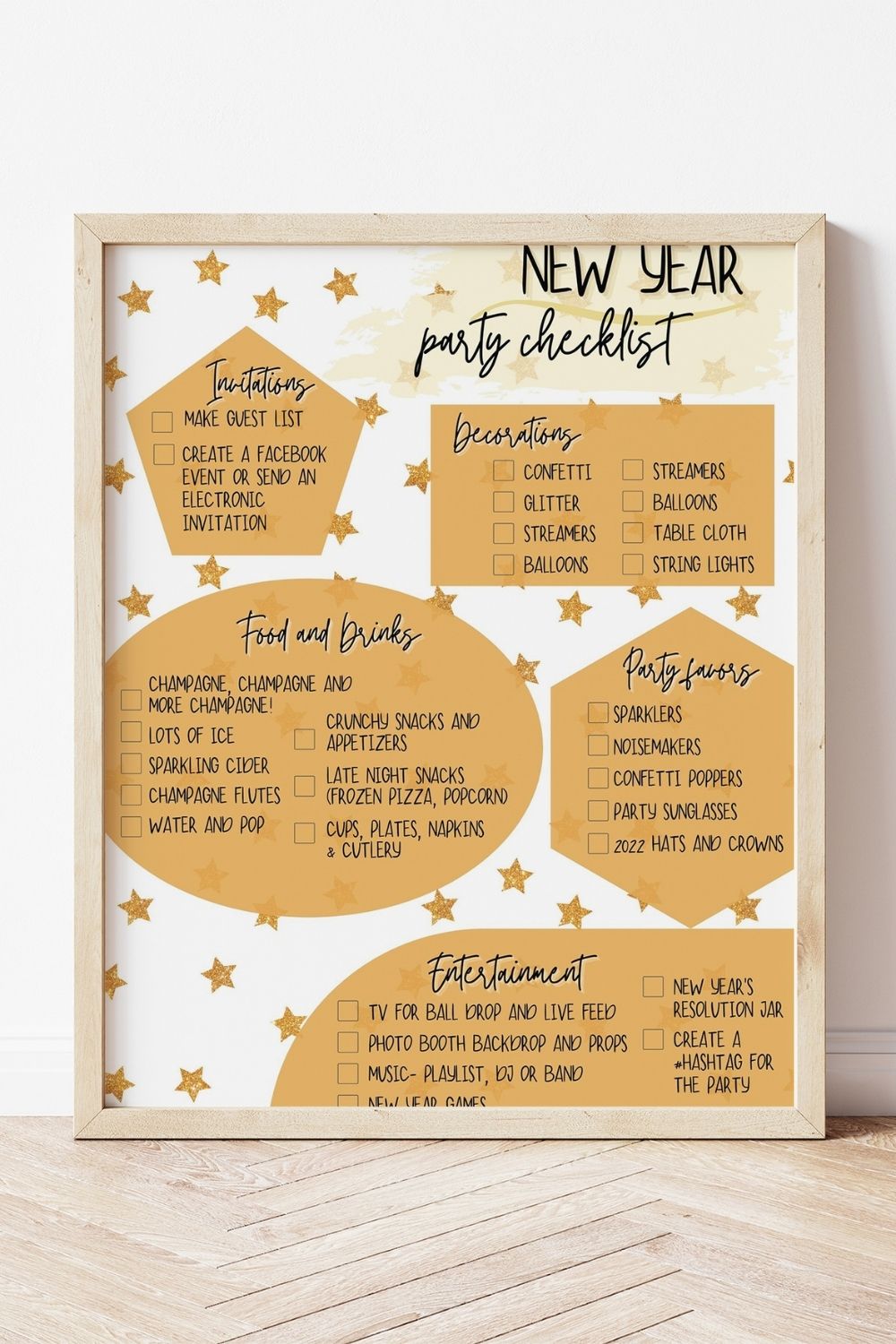 Free Printable New Year's Party Checklist
